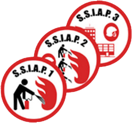 logo des certifications SSIAP 1, 2 et 3