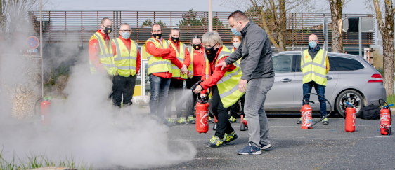 formation incendie : utilisation extincteur